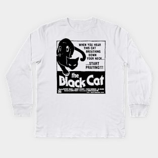The Black Cat (black) Kids Long Sleeve T-Shirt